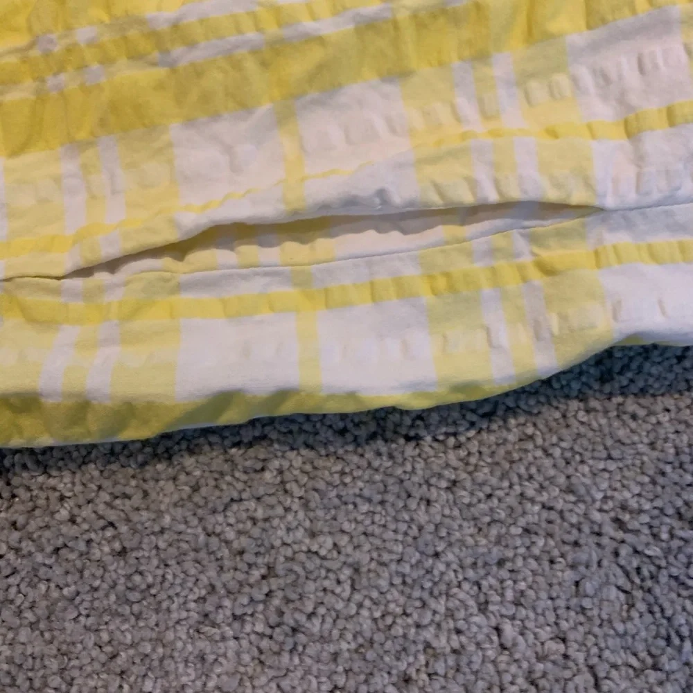 Lilly Pulitzer strapless navy ruffles yellow plaid - Picture 6 of 6